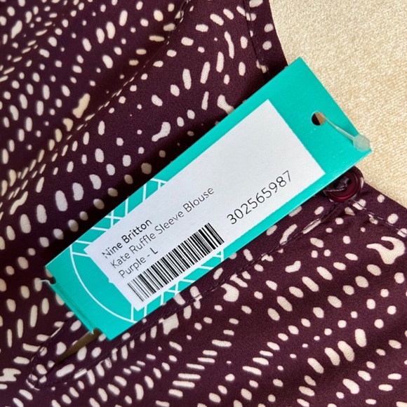 NINE BRITTON Kate Relaxed Blouse - Size Large - Picture 5 of 6